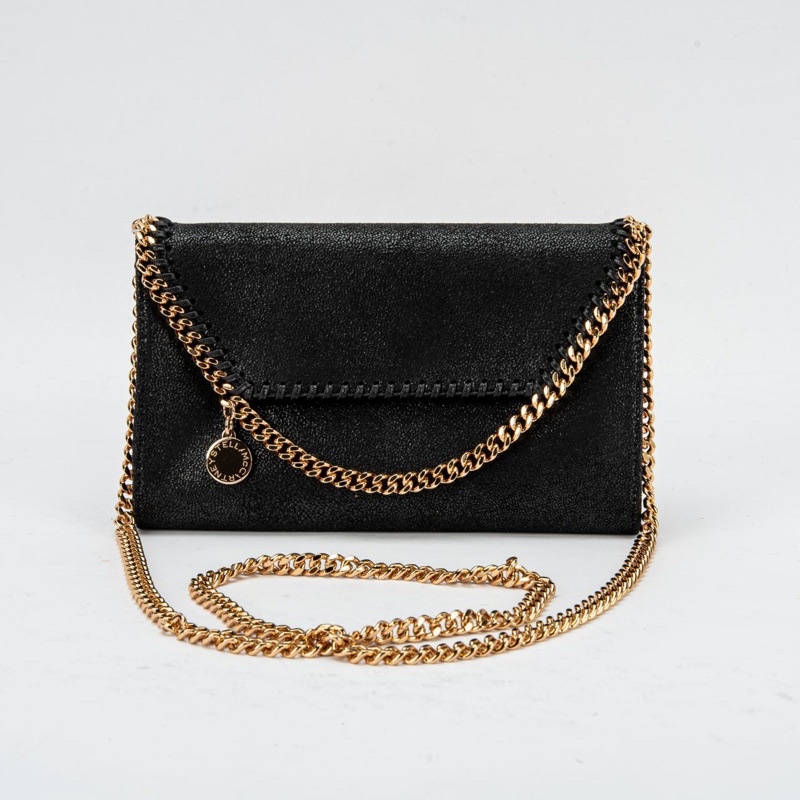 Tas stella McCartney mini falabella crossbody bag black ghw