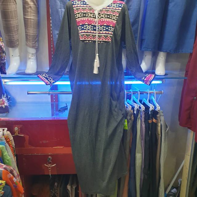 GAMIS BIG SIZE AKSEN SONGKET PALING MURAH/ BAHAN KAOS LEMBUT ADEM