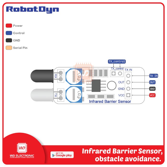 ROBOTDYN INFRARED OBSTACLE AVOIDANCE SENSOR