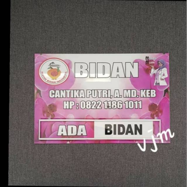 

Acrylic papan bidan geser full color uk 20x30 , akrilik papan bidan