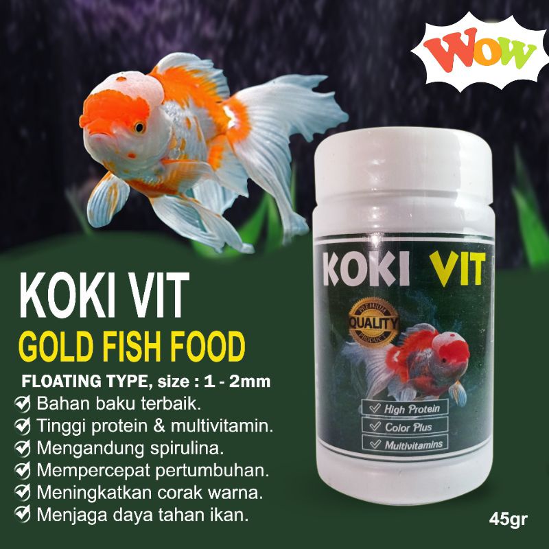 Pelet pakan ikan mas koki pelet ikan hias mas koki gold fish premium