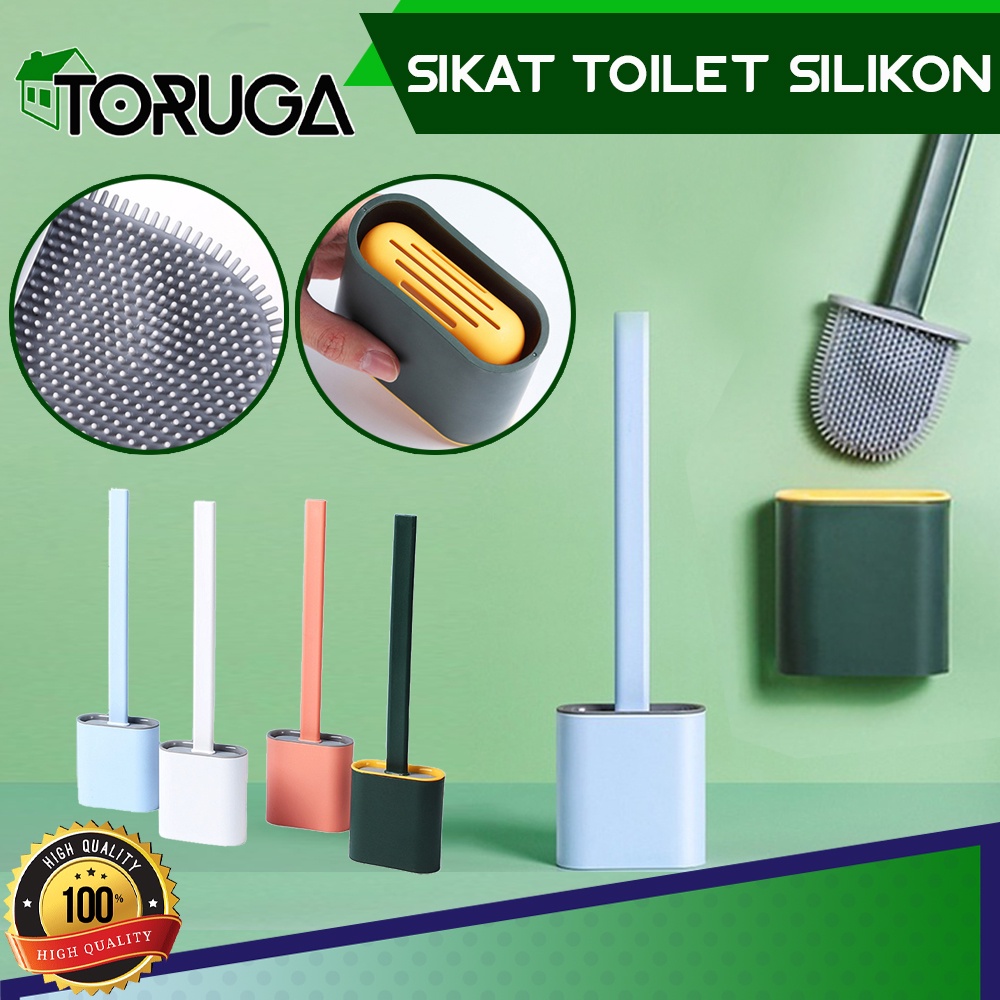 Brush Sikat WC Toilet Simple Silikon Fleksibel Pembersih Kamar Mandi Anti Bakteri