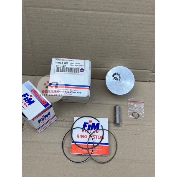 Piston fim diameter 72 full mentah Piston FIM12 diameter 70 -71- 72 custom dome pen 15 tiger gl mp