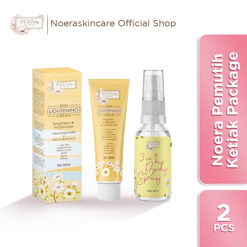 Noera Pemutih Ketiak Package | Noera Skin Lightening Cream Noera Body Spray