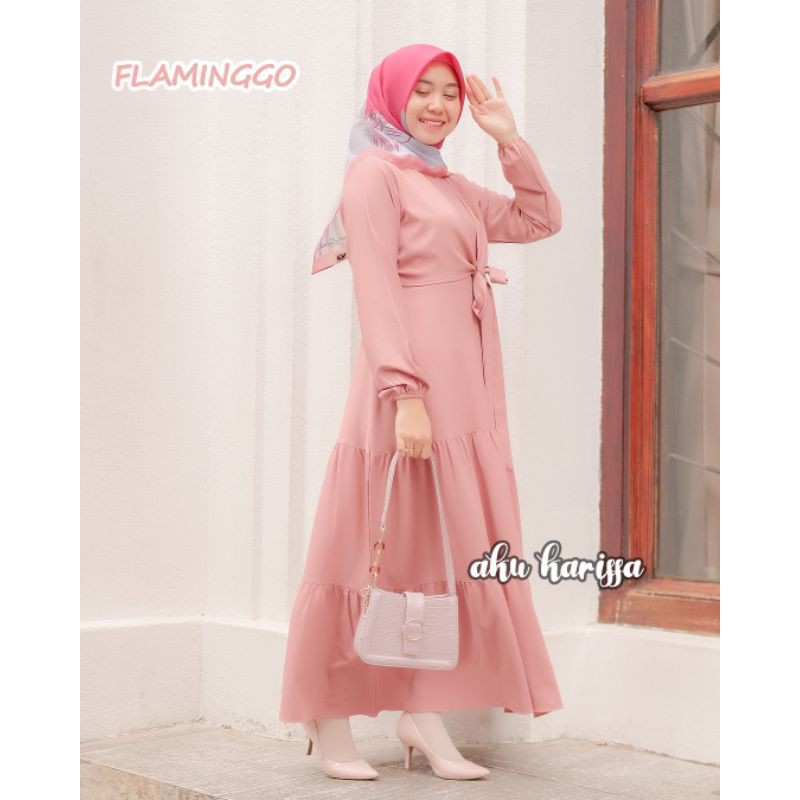 BAJU GAMIS AKU KARISSA ORI ITY CREPE SIMPEL POLOS HARIAN REMAJA CANTIK BUSUI JUMBO LEBARAN SERAGAM