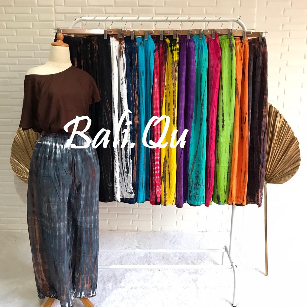  Celana  Kulot Panjang  Tie  Dye  Jumbo Bali Shopee Indonesia