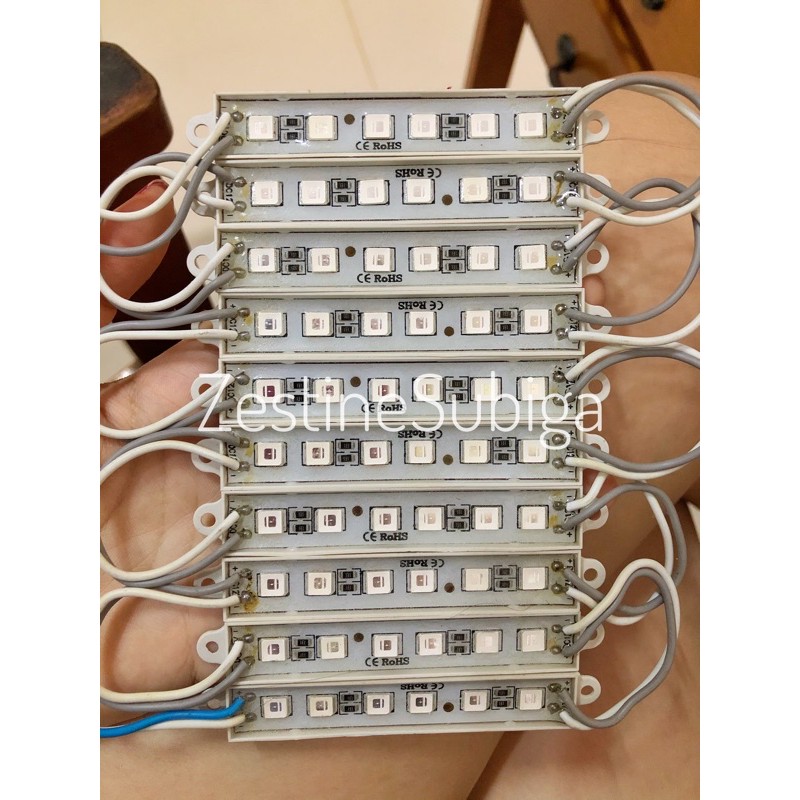 LED 6 Mata Modul Module 12v DC / Aki Biru Putih