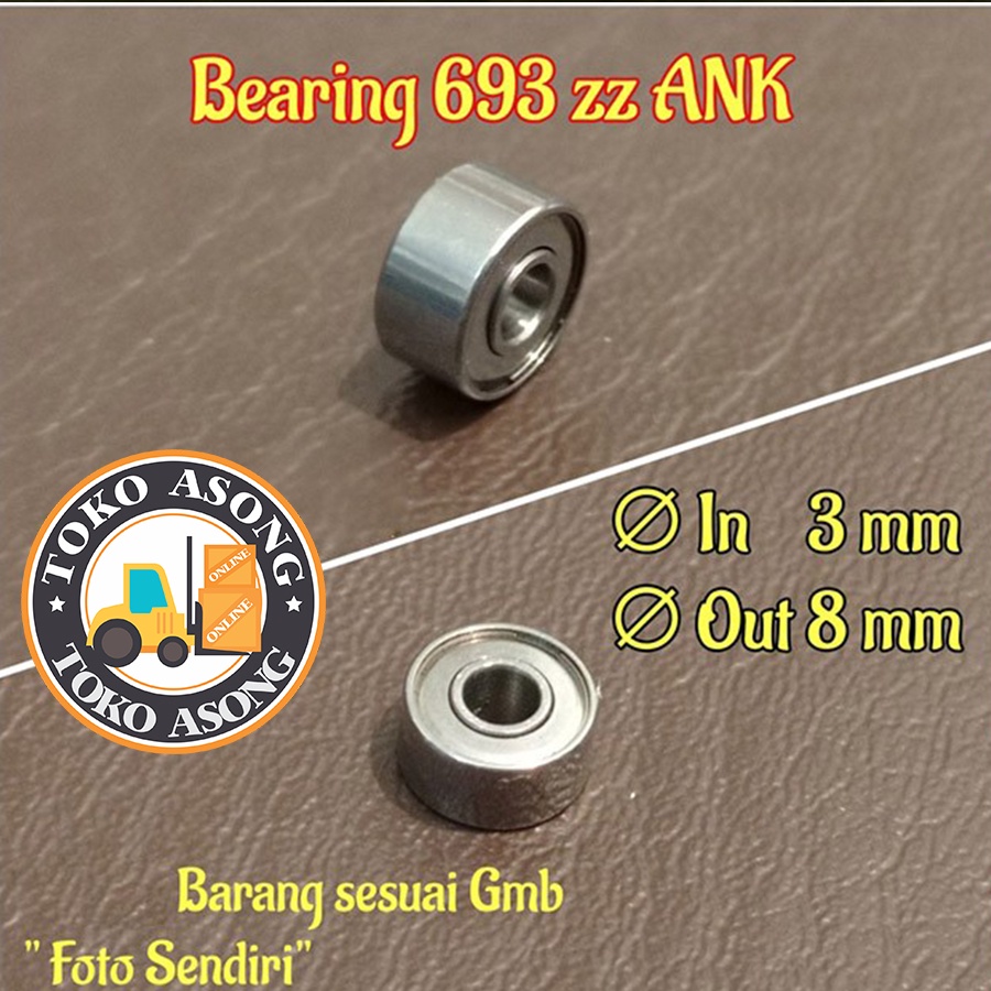 Bearing kecil tamiya 693 zz ANK 8 mm 3 Bering 8mm 3mm  693 zz ANK
