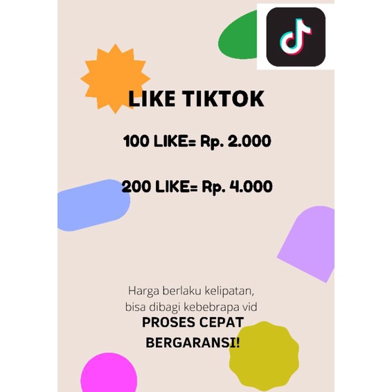 LIKE TIKTOK MURAH PERMANENT