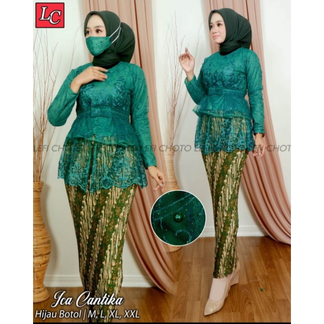 Setelan kebaya tulle ica cantika/kebaya wisuda modern/kebaya perpisahan