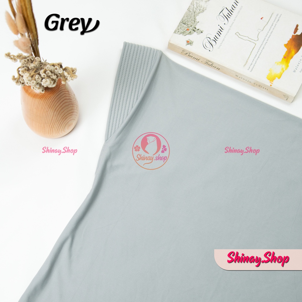 Hijab Bergo Jersy sport premium hijab olehraga voli ukuran S-Grey