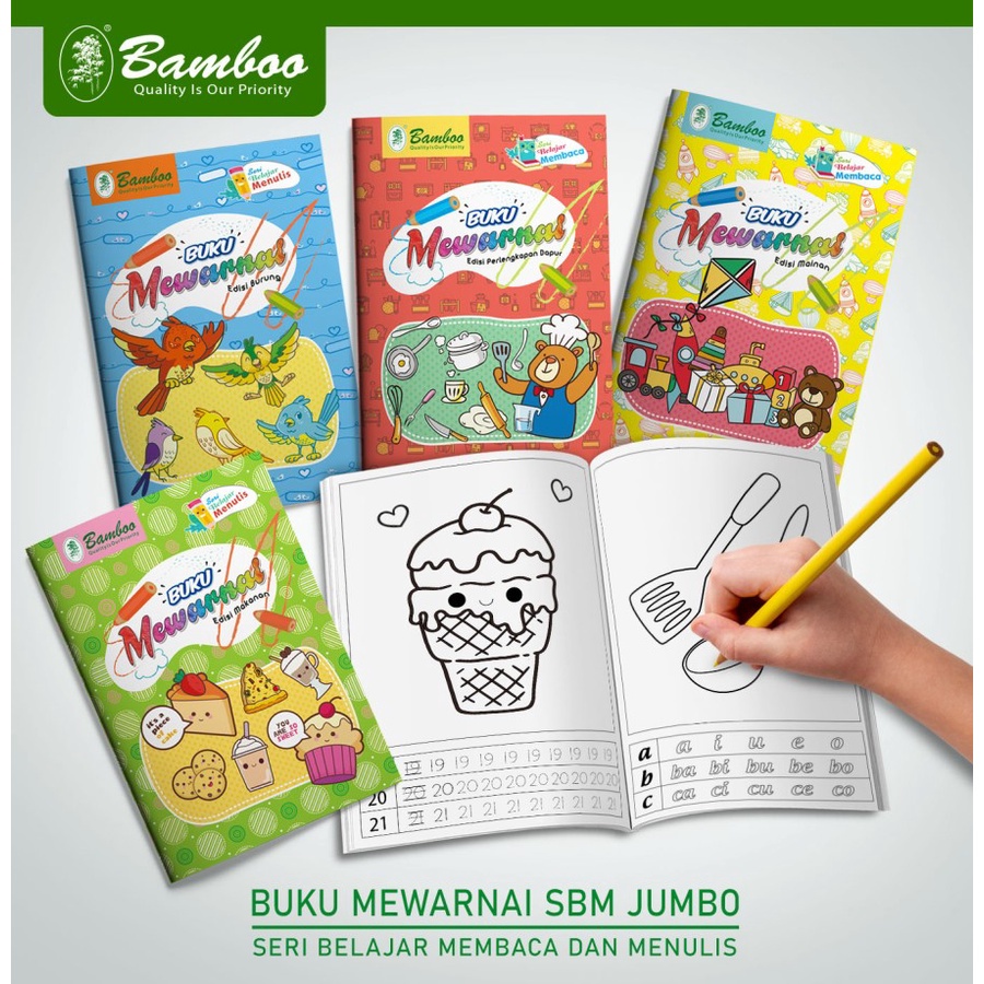 

AS888 - Buku Mewarnai Bamboo Ukuran Jumbo Belajar Menulis Dan Membaca