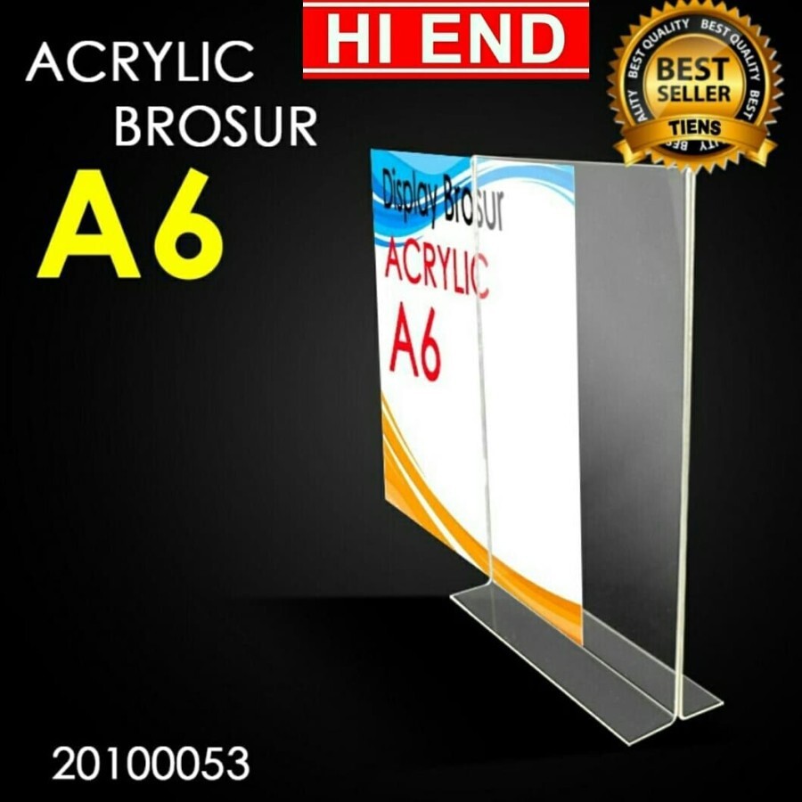 acrylic / akrilik tent card a6 / no meja / menu / akrylik