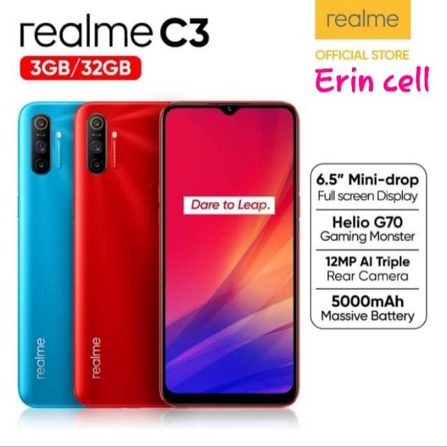 Jual HP REALME C3 3/32GB - GARANSI RESMI - MERAH DAN BIRU Indonesia