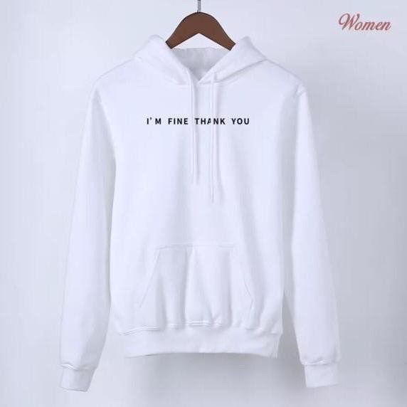 (BISA COD) sweater pria/wanita/ hoodie wanita im fine thank you (unisex)-2