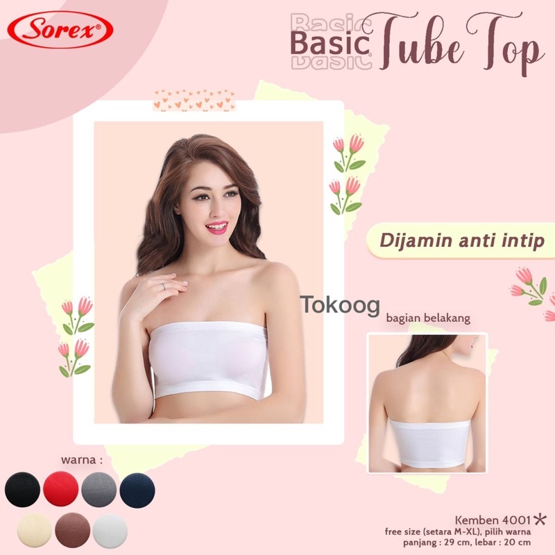 KEMBEN WANITA SOREX 4001 KEMBEN SEAMLESS TANPA TALI ANTI SLIP NADYA KEMBEN SOREX ORI