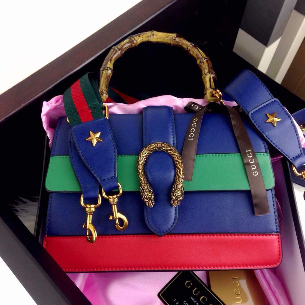 New Arrival Gucci Dionysus Striped Bamboo Top Handle 448072