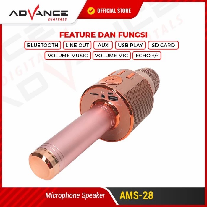 Advance Microphone Speaker Bluetooth AMS 28