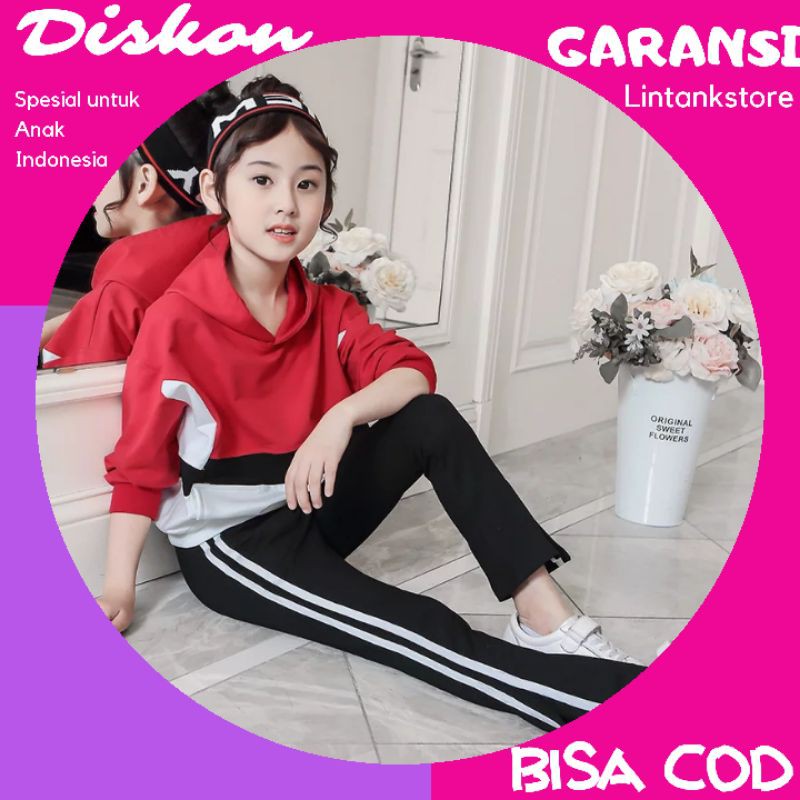 Pakaian Setelan Anak Perempuan Baju Setelan Anak Hoodie Remaja Import Terbaru Kekinian Korea Murah