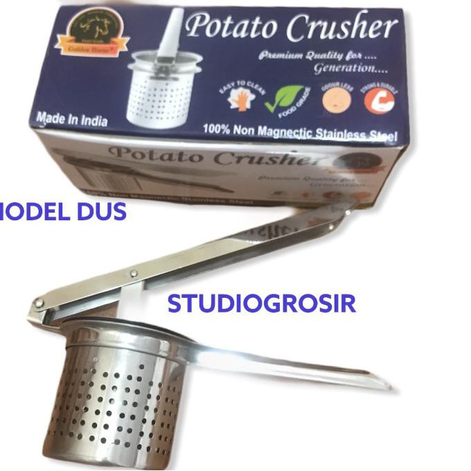 Populer] Alat Penghancur Pelumat Pres Kentang Abon Potato Ricer Stainless Dus