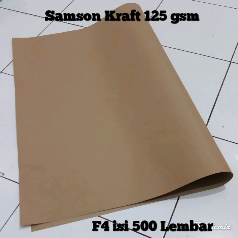 

Kertas Samson Kraft 125gsm F4 isi 500 Lembar