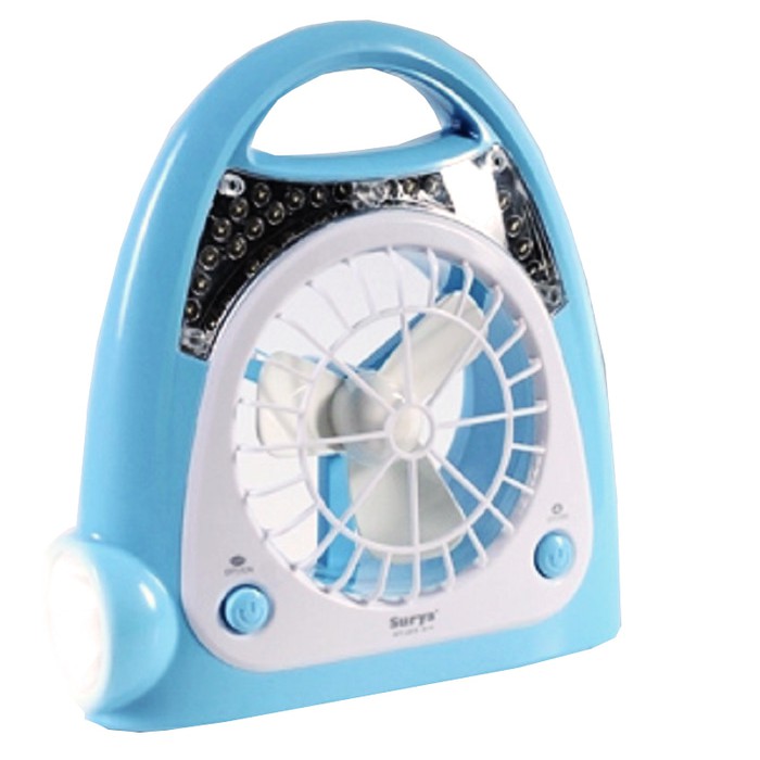 Kipas + Lampu emergency cas ulang Surya 2410