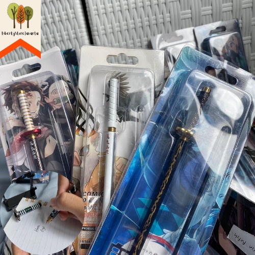 

Pulpen Pedang Demon Slayer Mewah Free Box Free Refill Full Besi