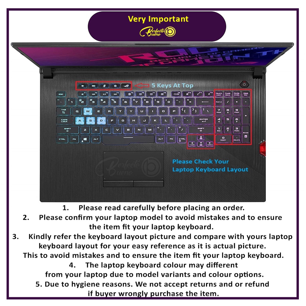 Cover Pelindung Keyboard Bahan Silikon Untuk Asus ROG Strix G17 G712 G712LU G712LV G712LW 17.3 inch 2020