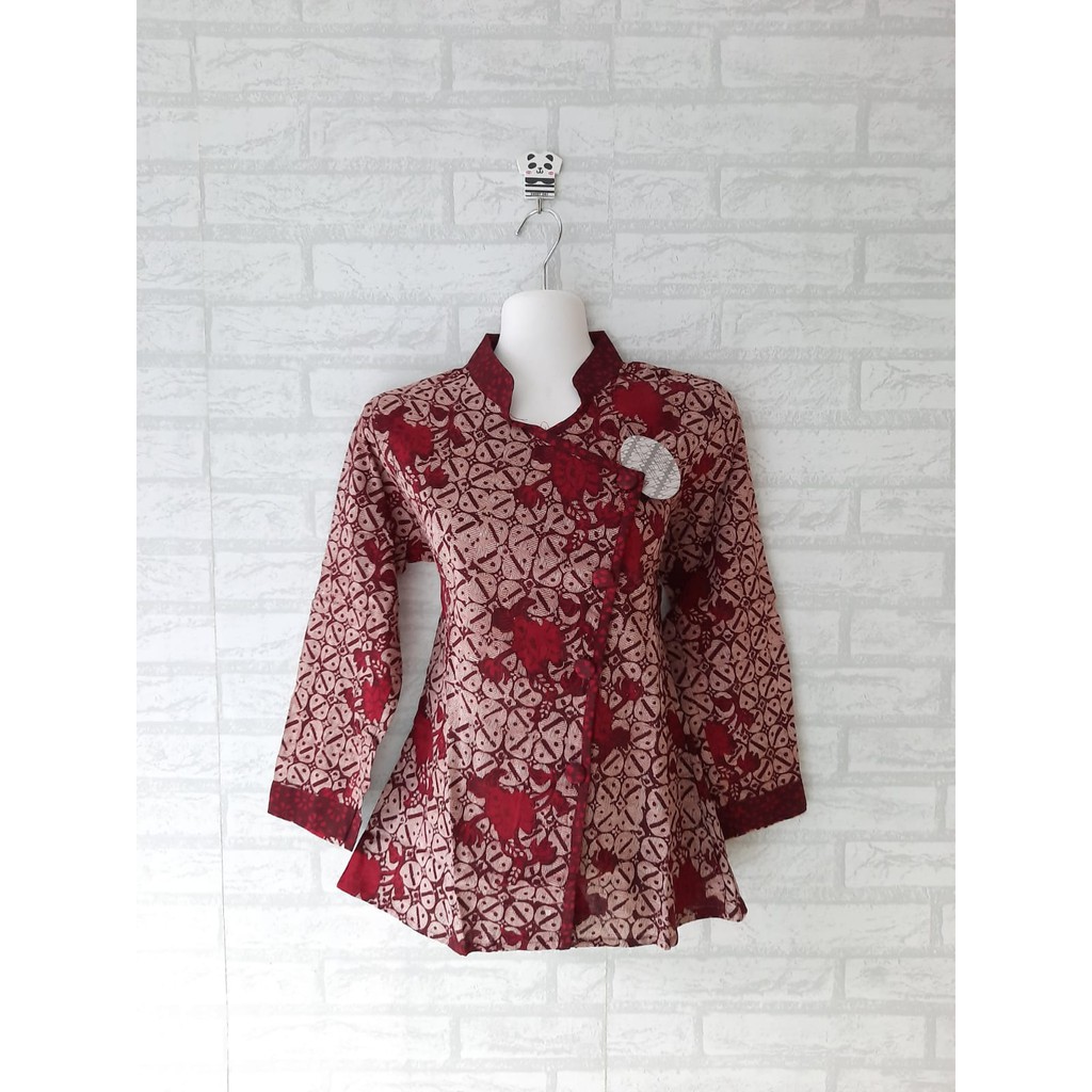 blouse dan kemeja kerja batik cap