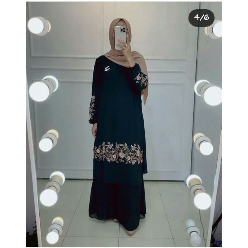 Gamis Melayu Bordir