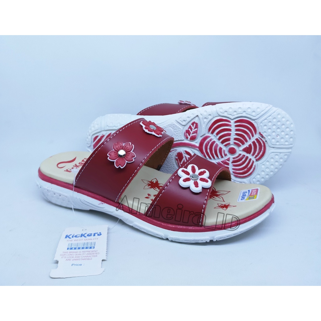 Sandal Anak Perempuan Selop Elastis Kickers Cantik | Sandal Anak Branded | Sandal Import Anak