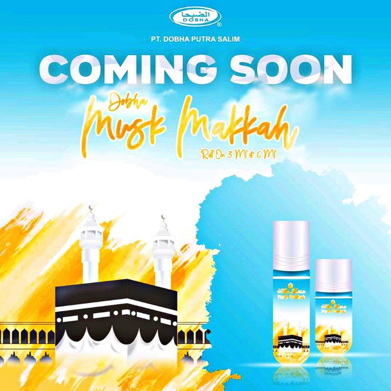 Minyak Wangi DOBHA 6ml Roll On Aroma Musk Mekkah 100% Non Alkohol