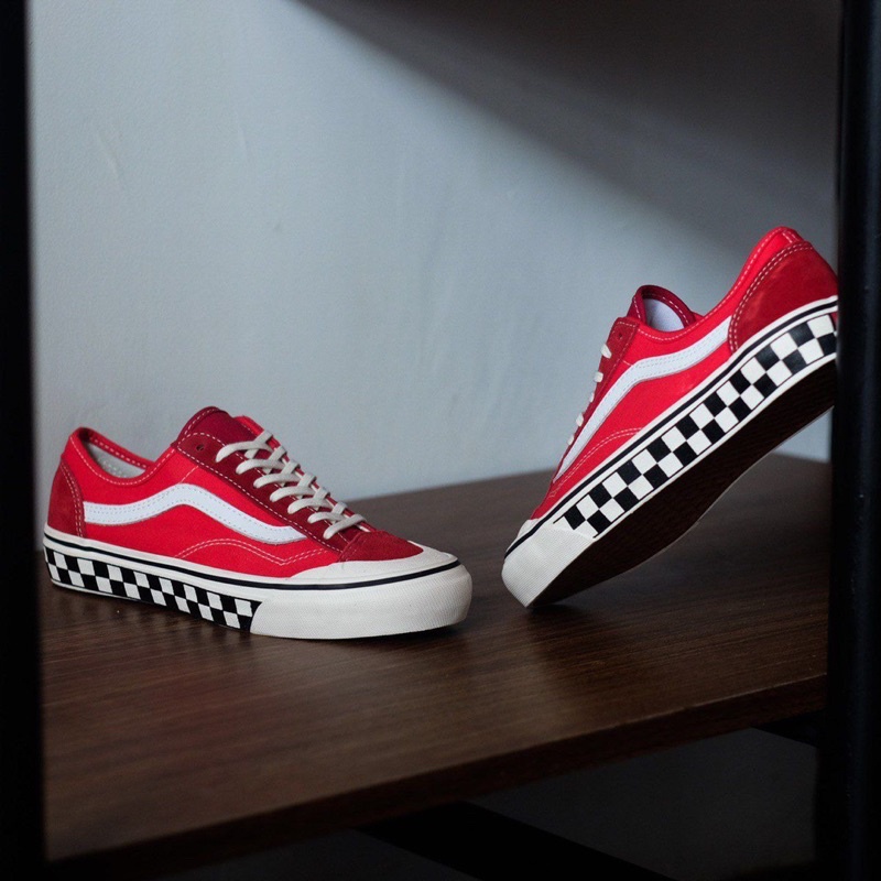 V4NS STYLE 36 DECON SF CHECKERBOARD RED MARSMELLOW