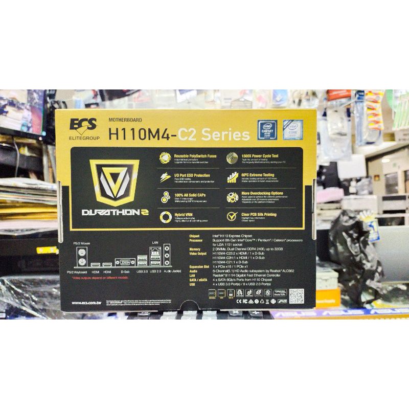MAINBOARD ECS H110M4 C2H SERIES SOCKET 1151 DDR4