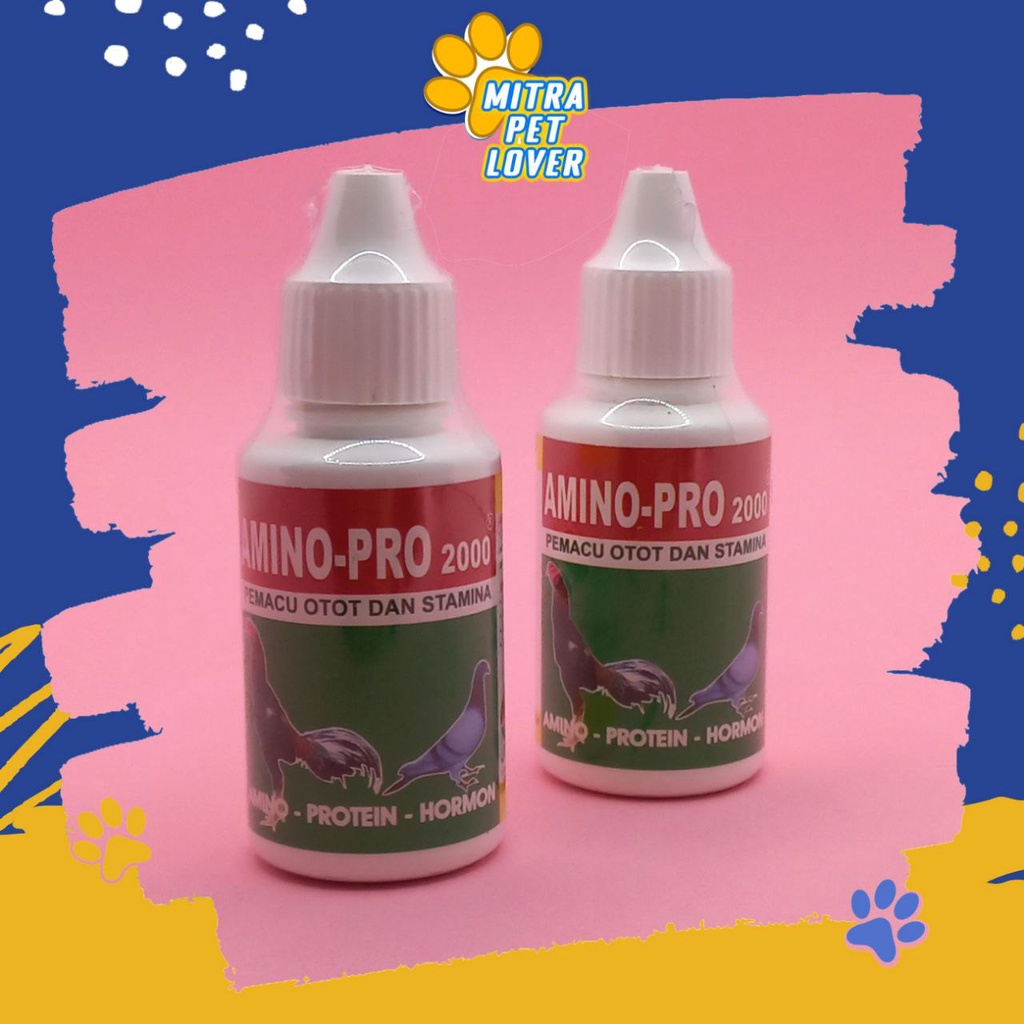 PEMACU PERTUMBUHAN TUBUH OTOT UNGGAS - AMINO PRO 2000 30 ML ORIGINAL - MEMICU TUMBUH OTOT AYAM BURUNG MERPATI BEBEK PETELUR DAGING - MURAH ASLI - PET ANIMAL HEALTHCARE &amp; VETERINARY TAMASINDO OBAT KESEHATAN &amp; VITAMIN TERNAK HEWAN PELIHARAAN MITRAPETLOVER