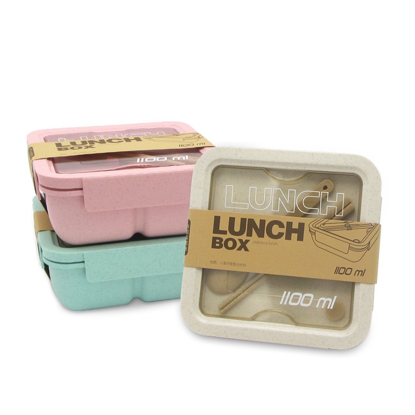 Kotak Makan Transparant BENTO BOX 1100ml / Tempat Makan Lunch Box BPA FREE