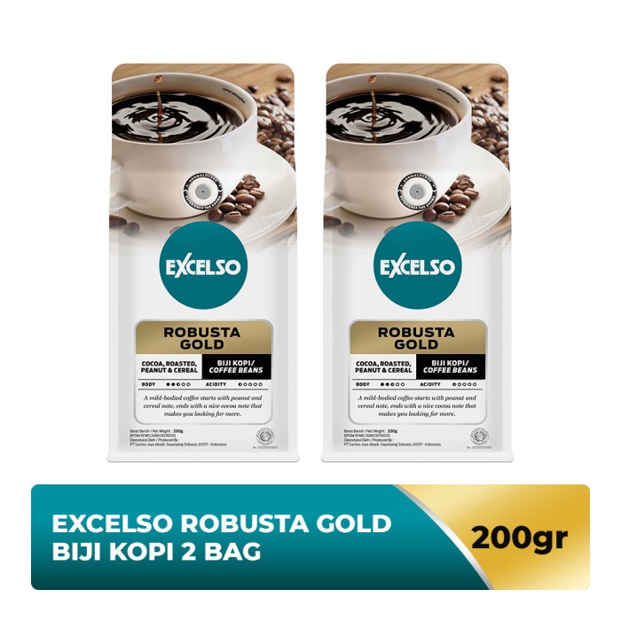 

EXCELSO Robusta Gold - Biji Kopi 2 x 200 gr