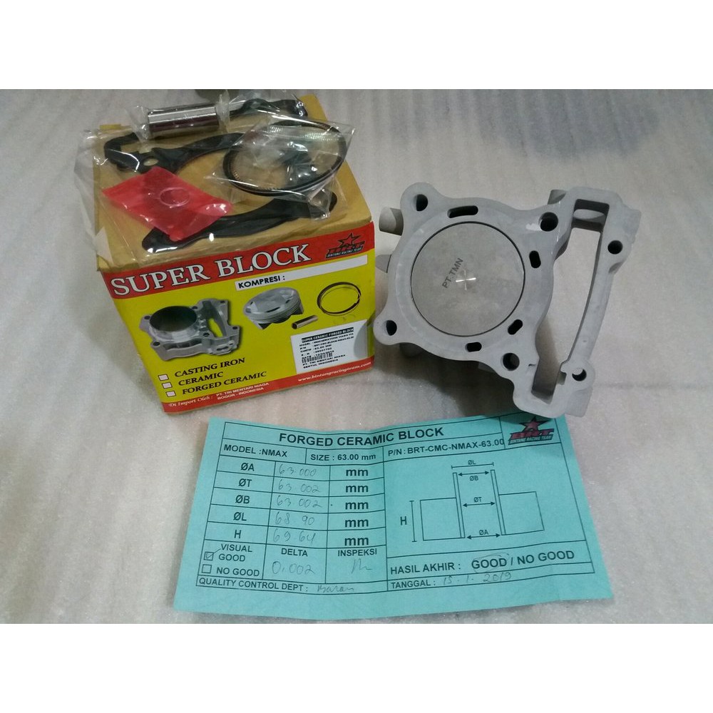 Blok Bore Up Nmax Aerox R15 Vixion 63 mm BRT Ceramic JKS5700