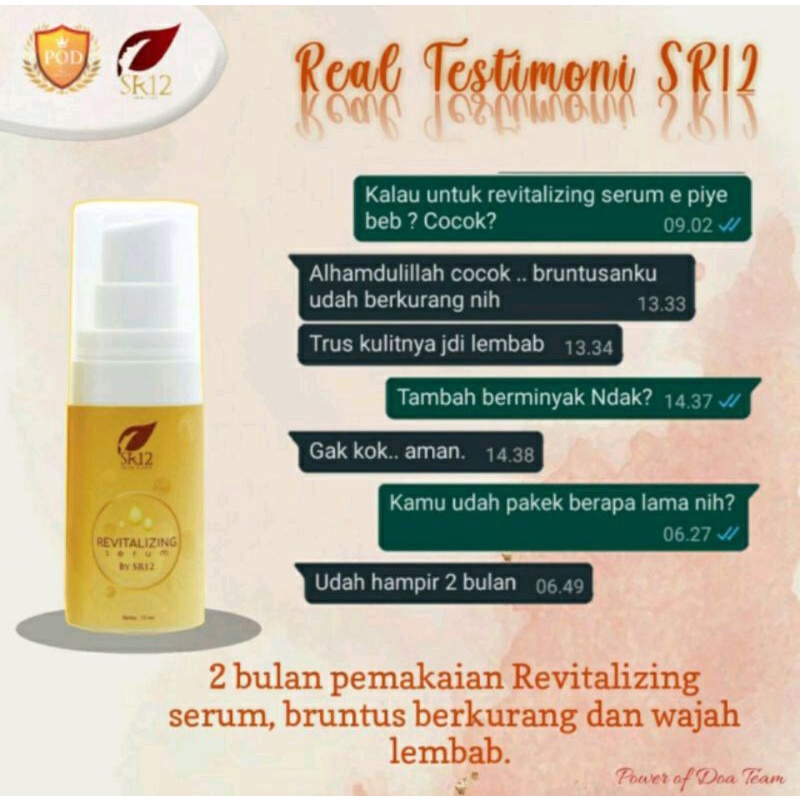 SERUM REVITALIZING SR12 / SERUM WAJAH /SERUM MATA PANDA SKINCARE BPOM /SERUM PENGHILANG BOPENG / SERUM ANTIAGING /SERUM MENGECILKAN PORI-PORI