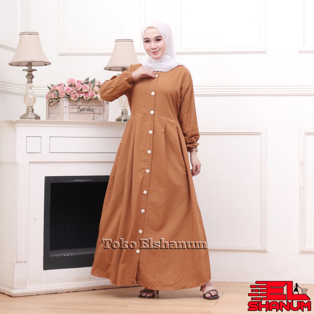 Gamis Syari Terbaru Rayon Premuim Polos Murah Lengan Panjang Busana Muslim Wanita  Remaja Dewasa Kekinian Wudhu Friendly