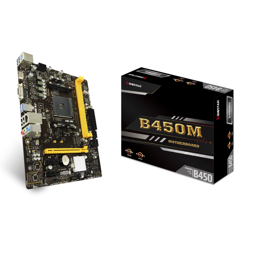 BIOSTAR Motherboard B450MH AMD B450 AM4 DDR4