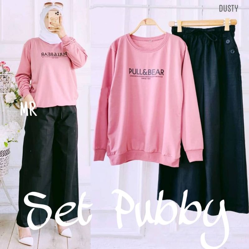 SET CELANA KULOT PUBBY, BABYTERRY KATUN, GAMIS HIJAB MUSLIM, SETELAN OLAHRAGA