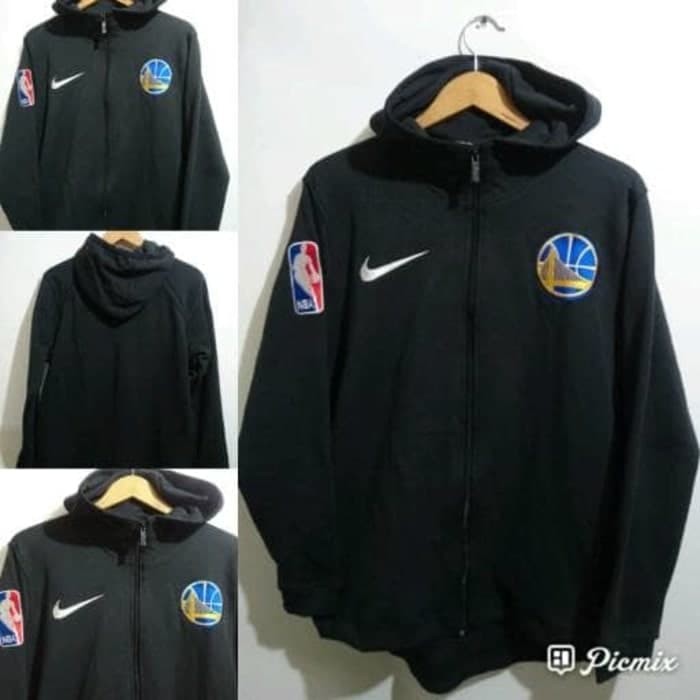 HE388 Jaket Hoodie Sweater Halfzipper Basketball Basket GSW Golden