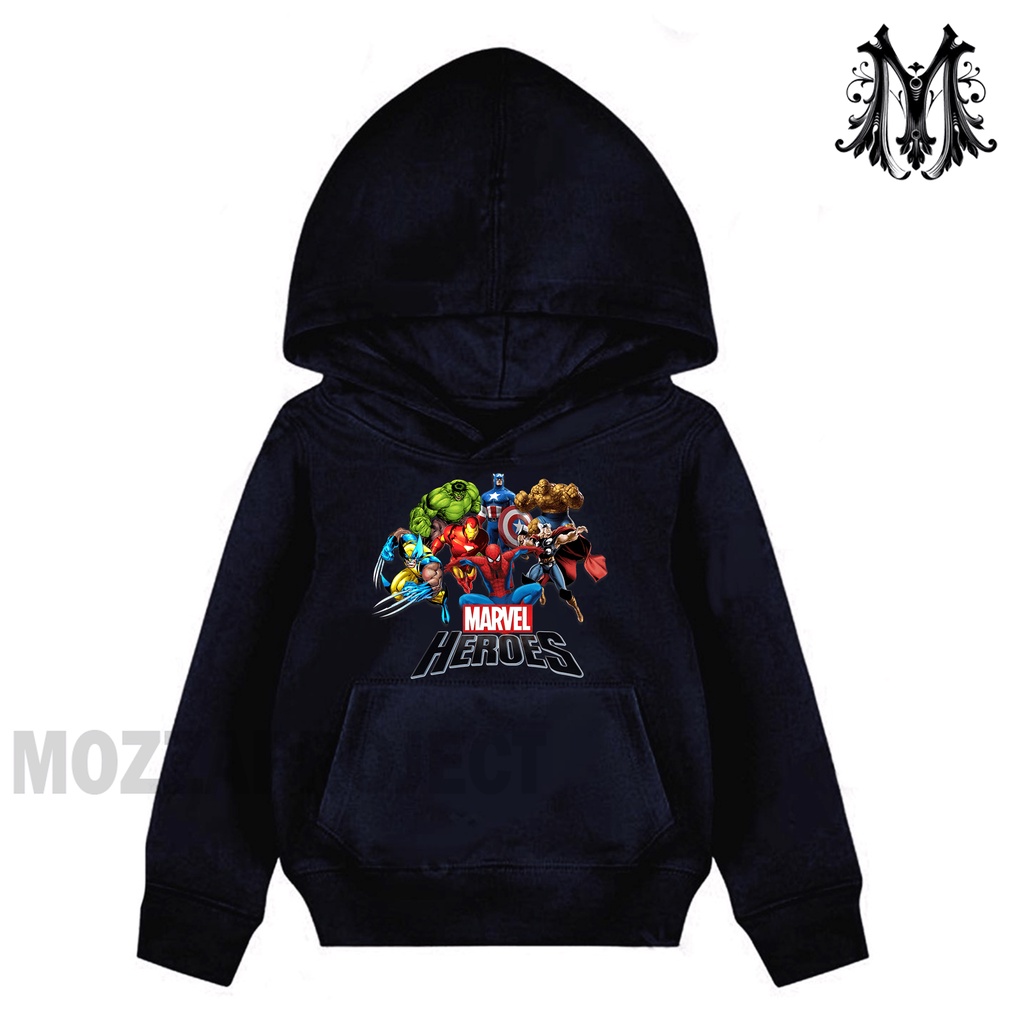 Sweater Anak Laki Laki Dan Perempuan Marvel Heroes Hoodie Anak unisex