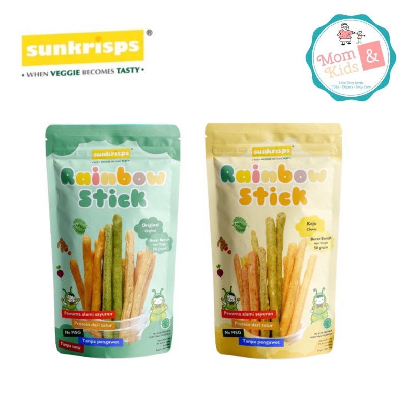 Sunkrisps Rainbow Stick 50 gr ( Snack Anak / Bayi )