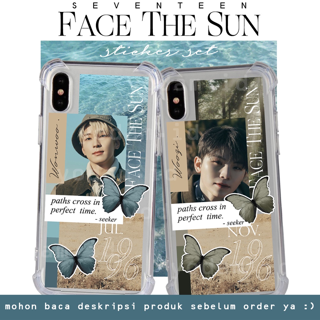 DIY STICKER CASE, STICKER AESTHETIC STIKER KPOP ANTI AIR SEVENTEEN - FACE THE SUN STICKER SET