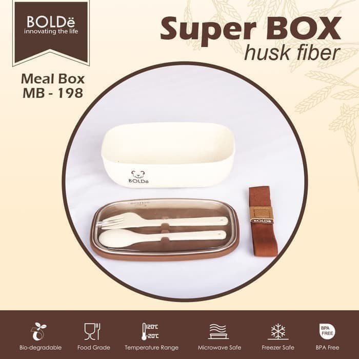 BOLDe Super BOX Husk Fiber Meal &amp; Lunch BOX MB-198 Asli Original