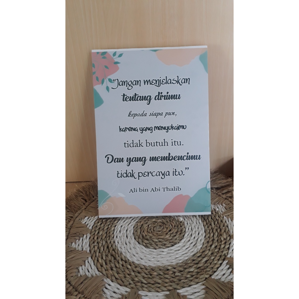 Wall Decor QUOTE ISLAMI Dinding Rumah bahan kayu bukan mdf