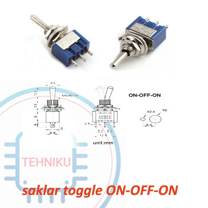 saklar toggle  3 pin