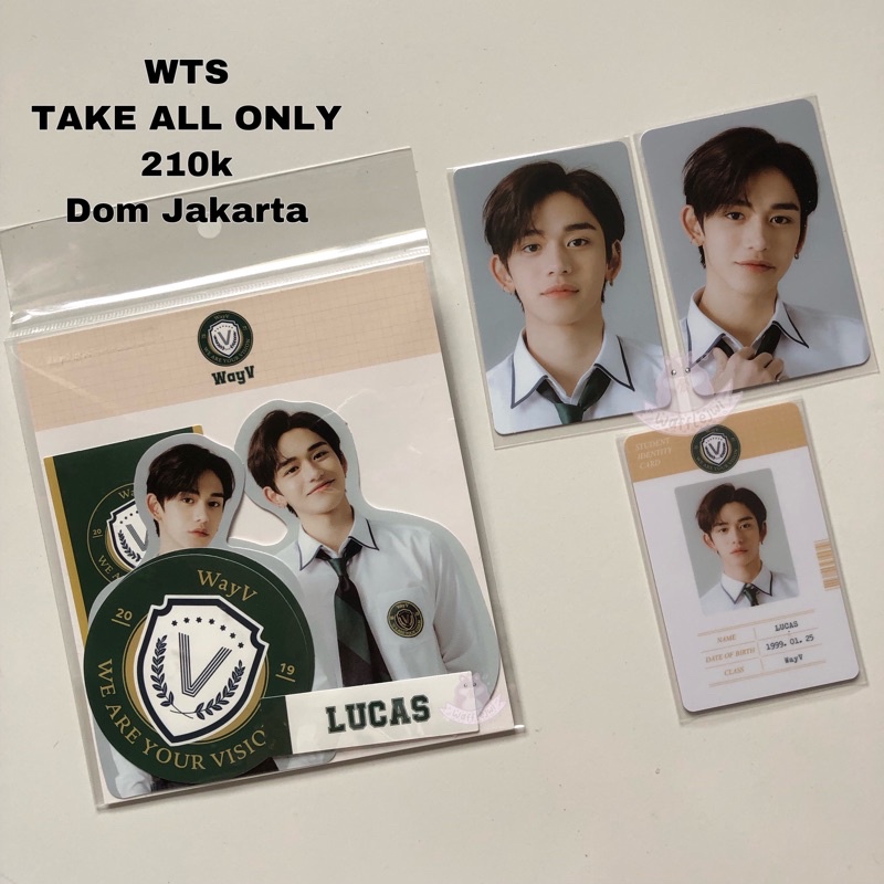 PC LUCAS WAYV BACK TO SCHOOL SET (luggage sticker, id card, dll)